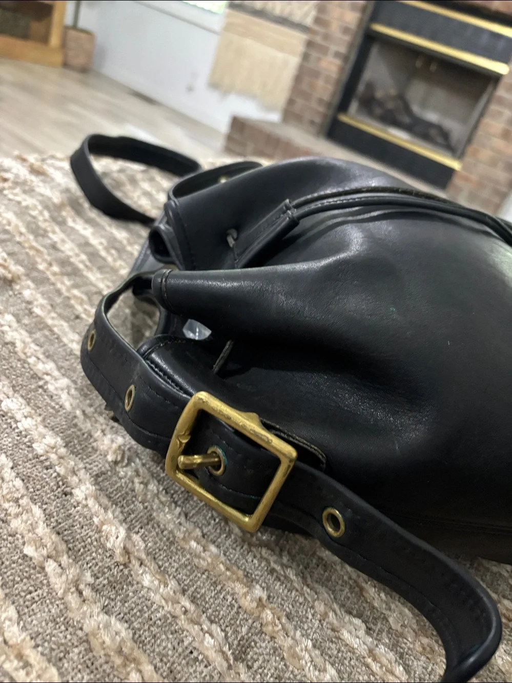 COACH Lula's Legacy Bag Black Leather Shoulder Bag 90s Made in USA